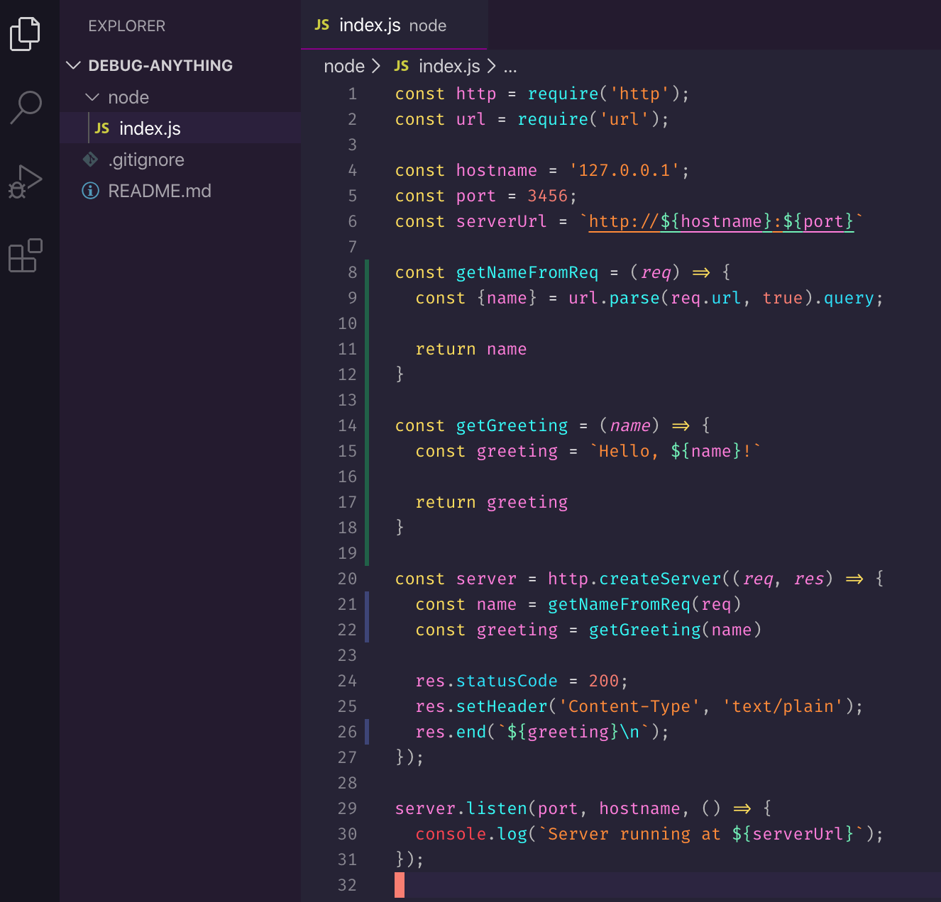 Source code opened in VS Code